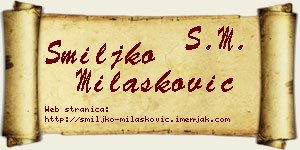 Smiljko Milašković vizit kartica